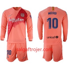 FC Barcelona Fodboldtrøjer Messi 10 Børn 3. sæt 2018/19 Langærmet